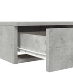 ZNTS Bed Drawers in Concrete Grey, 140x36.5x16.5 cm, Made of Engineered Wood 866950