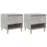 Bedside Tables 2 pcs Concrete Grey 50x46x50 Engineered Wood 819541