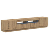 5 Piece LED TV Cabinet Artisan Oak Engineered Wood 3416851