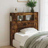 LED Headboard Smoked Oak 100x18,5x103,5 cm Engineered Wood 837334