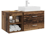 Bathroom Furniture Set 2 pcs Old Wood Engineered Wood 3403894