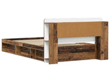 Bed Frame with Storage Old Wood 90 x 200 cm Engineered Wood 3433458