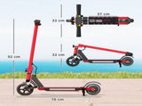Folding Electric Scooter for Kids, with Dual Brakes, Front Suspension, LED Colourful Lights, Red T3398P347579