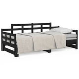Pull-out Day Bed without Mattress Black 2x cm 820346