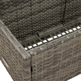 Poolside Float Storage Grey 110x100x57 cm Poly Rattan 4104090