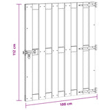 Garden Gate 100 x 112 cm WPC and Aluminium Brown 42039050