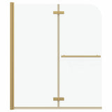 Shower Enclosure Transparent and Gold 120 x 140 cm 42018539