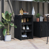 Outdoor Kitchen Cabinet MEPPEL Black 55x55x92 cm Solid Wood Pine 832343