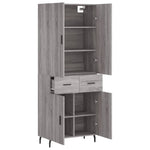 Highboard Grey Sonoma 69.5x34x180 cm Engineered Wood 3198167