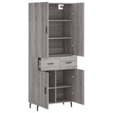 Highboard Grey Sonoma 69.5x34x180 cm Engineered Wood 3198167