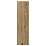 Bathroom Mirror Cabinet with LED Light Oak 45x13x52 cm 357968