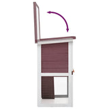 Outdoor Rabbit Hutch 1 Door Brown Wood 170832