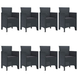 Garden Dining Set 9 pcs Anthracite Polypropylene 3378575
