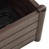 Garden Planter with Trellis 43x43x142 cm PP Mocha 313980
