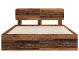 Bed Frame with Headboard Old Wood 120 x 190 cm Solid Pine Wood 3412112