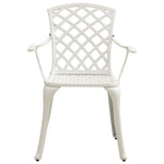 ZNTS 3 Piece Bistro Set Cast Aluminium White 315593