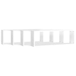 ZNTS Wall Cube Shelf 4 pcs High Gloss White 80x15x26.5cm Engineered Wood 807125