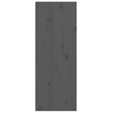 Wall Cabinet Grey 30x30x80 cm Solid Wood Pine 813499