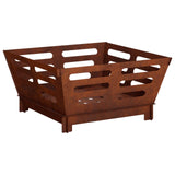 Fire Pit Rusty 60 x 60 x 30 cm Weathering Steel 8012595