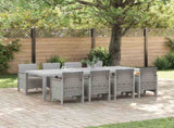 Garden Dining Set 9 pcs White Polypropylene 3378743