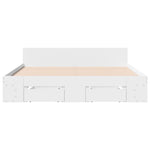 Bed Frame with Drawers without Mattress White 120x200 cm 3280755