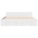 Bed Frame with Drawers without Mattress White 120x200 cm 3280755