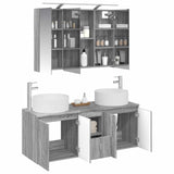 Bathroom Cabinet Set 4 pcs Grey Sonoma Engineered Wood 3406580