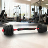 2-in-1 Dumbbell Set Black and Red 121 x 19.5 x 19.5 cm 42023465