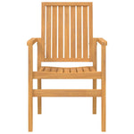 Stackable Garden Chairs 6 pcs 56.5x57.5x91 cm Solid Wood Teak 3157902