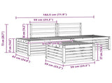 Outdoor Sofa Set Natural 59 x 59 x 37 cm Solid Acacia Wood 3375434