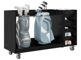 Golf Cabinet with Wheel Plain Black Oak 120 x 45 x 98 cm 899472