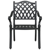 Garden Chair 2 pcs Black 56 x 55 x 92.5cm Aluminium 42002375