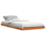 Bed Frame without Mattress Wax Brown 90x190 cm Single Solid Wood Pine 847157