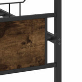 Bed Frame without Mattress Smoked Oak 150x200 cm King Size Engineered Wood 4106763