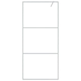 Walk-in Shower Wall Silver 90x195 cm Clear ESG Glass 152116