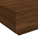 ZNTS Coffee Table Brown Oak 80x80x31 cm Engineered Wood 836587