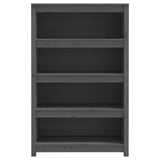 Book Cabinet Grey 80x35x126 cm Solid Wood Pine 821686