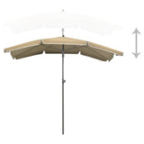 Garden Parasol Taupe Polyester, Steel 200x130 cm Tiltable 315554
