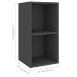 ZNTS 3 Piece TV Cabinet Set Grey Engineered Wood 3079738