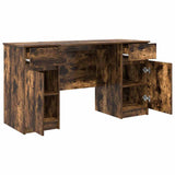 Desk with Drawer Smoked oak 140 x 49 x 76 cm Engineered wood 3328511
