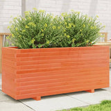 Garden Planter Wax Brown 110x40x49.5 cm Solid Wood Pine 3282561