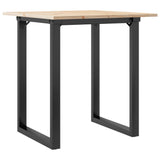 ZNTS Dining Table O-Frame 70x70x75 cm Solid Wood Pine and Steel 3282671