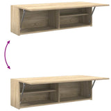 Bathroom Wall Cabinet Sonoma Oak 100x25x30 cm Engineered Wood 860096