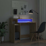 Desk with Shelf Artisan Oak 97 x 45 x 90 cm Engineered Wood 875241