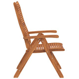 Reclining Folding Garden Chairs 2 pcs Solid Wood Acacia 367699