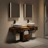 Bathroom Cabinet Set 5 pcs Old Wood Engineered Wood 3406293