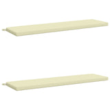 2-Piece Bench Cushions SOEST 2 pcs 100% Polyester Cream 948941