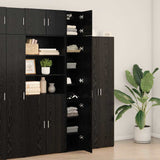 Slim Storage Cabinet Black oak 30 x 42.5 x 225 cm 3365629