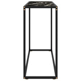 Console Table Black 100x35x75 cm Tempered Glass 322814
