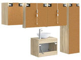 Bathroom Cabinet Set 5 pcs Sonoma Oak Engineered Wood 3407305